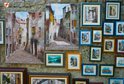 Rovinj paintings on a wall in Grisia street